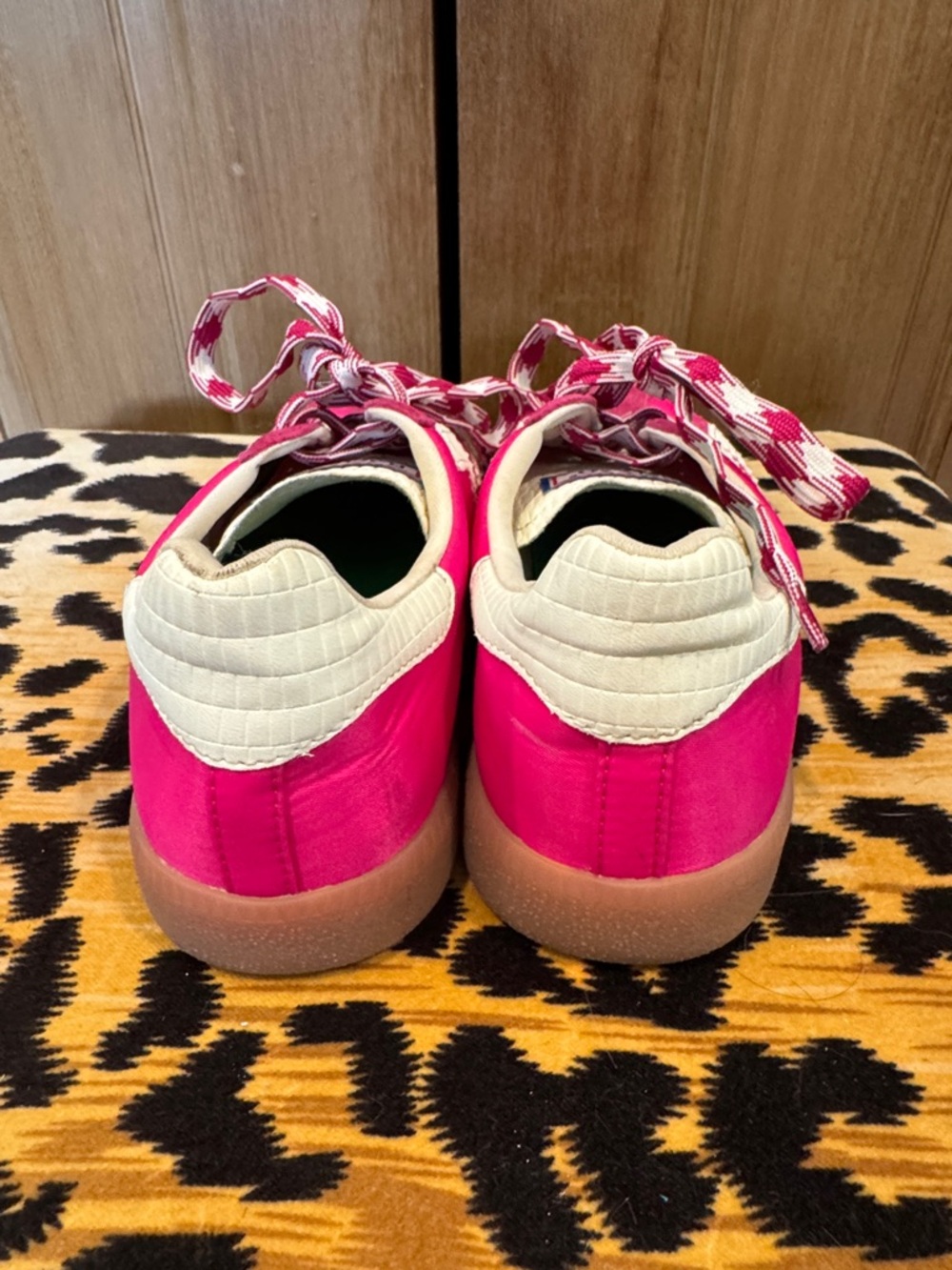 Pink Athletic Sneakers with White Accents - Picture 3 of 7